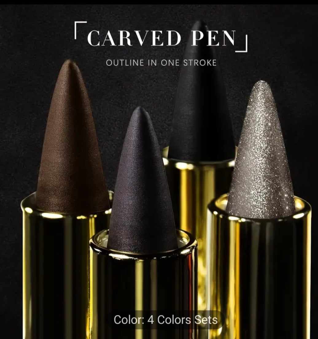 eyeliner pen gel pen - black brown single head with rich colors, waterproof, sweat proof, lasting, anti smudge, perfect eye makeup