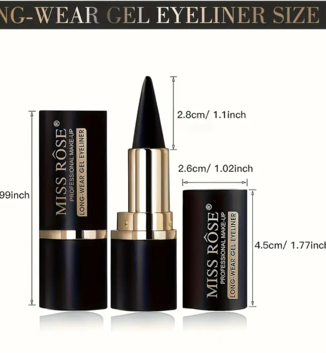 eyeliner pen gel pen - black brown single head with rich colors, waterproof, sweat proof, lasting, anti smudge, perfect eye makeup